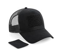 Beechfield Casquette B641 filet réglable à l'arrière patch amovible noir TU