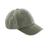 Beechfield Casquette B655 Vintage profil bas Unisexe Taille unique Vert
