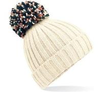 Beechfield - Bonnet a pompon adulte - B390 - blanc casse - taille:Taille unique 1 G