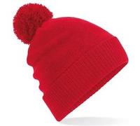 Beechfield - Bonnet a pompon adulte - B439 - rouge - taille:Taille unique 9 G