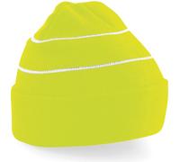Beechfield Bonnet d'hiver / Bonnet tricoté unie Hi-Vis RW208 (Taille unique) (Jaune fluo)