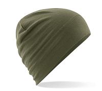 Beechfield Bonnet en laine mérinos B370, vert militaire, Taille Unique