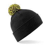 Beechfield - Bonnet Snowstar - Fille (Taille Unique) (Noir/Jaune)
