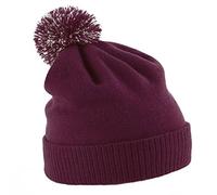 Beechfield - Bonnet Snowstar - Unisexe (Taille Unique) (Bordeaux/Blanc cassé)