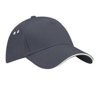 Casquette Beechfield Ultimate en coton avec visière sandwich - gris - Taille Unique