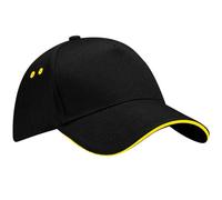 Beechfield - Casquette - Adulte Unisexe (Lot de 2) (Taille Unique) (Noir/Jaune)