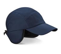 Beechfield Casquette Baseball Imperméable Doublée Polaire Avec Rabats Noir