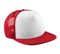 Beechfield - Casquette camionneur vintage - Enfant unisexe (Taille unique) (Rouge classique/Blanc) - UTRW200 Rouge Classique/Blanc, Rouge classique/Blanc