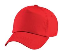 Beechfield - Casquette de Baseball 100% Coton - Enfant Unisexe (Taille Unique) (Rouge Vif)