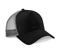 Beechfield Casquette de baseball en maille Noir / Gris Taille unique