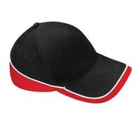 Beechfield - Casquette de baseball - Unisexe (Taille unique) (Noir/rouge/blanc) - UTRW223 Noir/rouge/blanc, Noir/Rouge classique/Blanc G