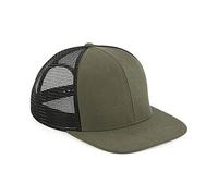 Beechfield Casquette de camionneur originale unisexe pour adulte (taille unique) (vert olive/noir), Vert olive/noir, Taille unique