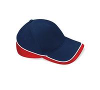 Beechfield Casquette de compétition Teamwear, F bleu marine/rouge classique/blanc, taille unique