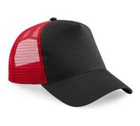 Beechfield - Casquette - Homme (Taille unique) (Noir/rouge) - UTRW260 Noir/rouge