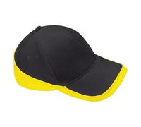 Beechfield - Casquette Teamwear Competition (Taille Unique) (Noir/Jaune)