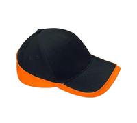Beechfield - Casquette Teamwear Competition (Taille Unique) (Noir/Orange)