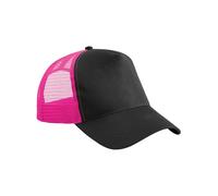 Beechfield - Casquette Trucker - Adulte (Taille Unique) (Noir/Fuchsia)