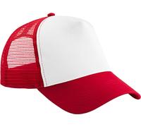 Beechfield - Casquette Trucker Snapback pour enfants BC5098 (Taille unique) (Rouge/Blanc)