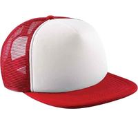 Beechfield - Casquette Trucker Snapback pour enfants PC6924 (taille unique) (Rouge/Blanc)