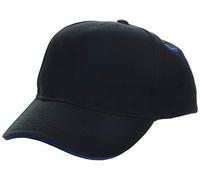 Beechfield B015 Ultimate 5-Panel Sandwich Peak Casquette Mixte, Noir/Bleu, Taille Unique