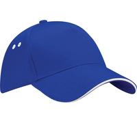 Beechfield - Casquette "Ultimate" visière sandwich homme/femme unie BC5268 (Taille unique) (Bleu roi puissant/Blanc)