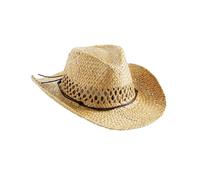 Chapeau Paille Naturelle - Beige - B735 - Taille Unique - Mixte Homme Femme