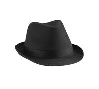 Beechfield Chapeau Fedora Borsalino Unisexe Noir Taille S/M