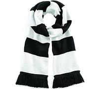 Beechfield Stadium Scarf Echarpe, Multicolore (Black/White 00), Taille Unique Mixte