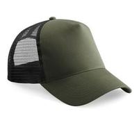 Beechfield - Lot de 2 casquettes de baseball - Homme (Taille unique) (Vert olive / noir) - UTRW6695 Vert Olive / Noir