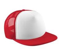 Beechfield - Lot de 2 casquettes vintage - Adulte (Taille unique) (Rouge classique/Blanc) - UTRW6705 Rouge Classique/Blanc G