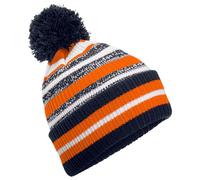 Beechfield Bonnet multi-sport B474 pour fans, Bleu marine/orange/blanc, Taille unique