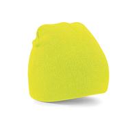 Beechfield Original Pull-on Beanie Bonnet, Jaune Fluo, Taille Unique Mixte