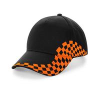 Beechfield Rouge Noir Bleu Blanc Cotton Sergé Course Grand Prix Baseball Chapeau