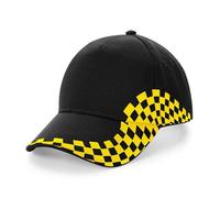 Beechfield Rouge Noir Bleu Blanc Cotton Sergé Course Grand Prix Baseball Chapeau