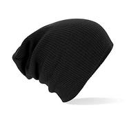 Beechfield Slouch Beanie Hat - Classic Knit Slouchy Winter Cap in One Size Fits Most