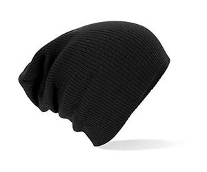 Beechfield Slouch Beanie Hat - Classic Knit Slouchy Winter Cap in One Size Fits Most