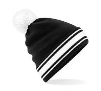 Beechfield Stadium Beanie Bonnet, Noir/Blanc, Taille Unique Mixte