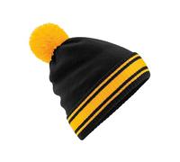 Beechfield Stadium Beanie Bonnet, Noir/Doré (Black/Gold), Taille Unique Mixte
