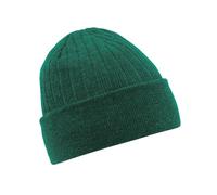 Beechfield Bonnet Thinsulate – Doublé doux, tricoté, chaud pour l'hiver – Bouteille verte