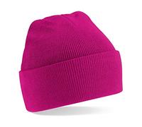 Beechfield Turn-up Beanie Casquette de Baseball, Rose (Fuchsia), Taille Unique Homme