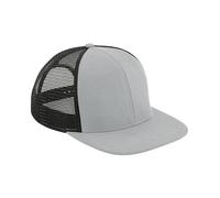 Beechfield Visière Plate 6 Panneau Polyester Sergé Maille Dos Trucker Casquette