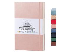 BEECHMORE BOOKS Carnet de croquis A3 (29,7 x 42 cm) - 160 pages, 160 g/m² | Couverture rigide simili cuir, carnet vierge, coffret cadeau, pages détachables, pochette arrière, ruban marque-page