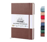 BEECHMORE BOOKS Carnet de croquis A4 (21 x 29,7 cm) - 156 pages, 160 g/m² | Couverture rigide simili cuir, ouverture à plat, carnet vierge, coffret cadeau, pages détachables, carnet d’artiste