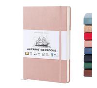 BEECHMORE BOOKS Carnet de croquis A4 (21 x 29,7 cm) - 156 pages, 160 g/m² | Couverture rigide simili cuir, ouverture à plat, carnet vierge, coffret cadeau, pages détachables, carnet d’artiste