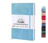 BEECHMORE BOOKS Carnet de croquis A4 (21 x 29,7 cm) - 156 pages, 160 g/m² | Couverture rigide simili cuir, ouverture à plat, carnet vierge, coffret cadeau, pages détachables, carnet d’artiste