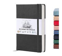 BEECHMORE BOOKS Carnet de croquis A5 (14,8 x 21) - 156 pages, 160 g/m² | Couverture rigide simili cuir, ouverture à plat, pages détachables, coffret cadeau, carnet d’artiste