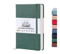 Beechmore Books Carnet de croquis A5 (14,8 x 21) - 156 pages, 160 g/m² | Couverture rigide simili cuir, ouverture à plat, pages détachables, coffret cadeau, carnet d’artiste