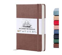 BEECHMORE BOOKS Carnet de croquis A5 (14,8 x 21) - 156 pages, 160 g/m² | Couverture rigide simili cuir, ouverture à plat, pages détachables, coffret cadeau, carnet d’artiste