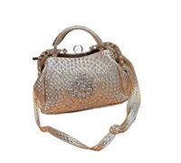 Beedleworld Nouveau sac à main de luxe for femme en diamant 2025, design en cuir, incrusté de strass, fourre-tout portable et sac messager à bandoulière.(Gold 1)