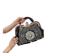 Beedleworld Nouveau sac à main de luxe for femme en diamant 2025, design en cuir, incrusté de strass, fourre-tout portable et sac messager à bandoulière.(Black 1)